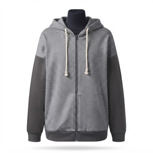 Minimalist Black Full-<b>Zip</b> Hoodie For Men Versatile Casual Outerwear Sporty Regular Fit Active Sweatshirt With <b>Hood</b> - Product Image 6