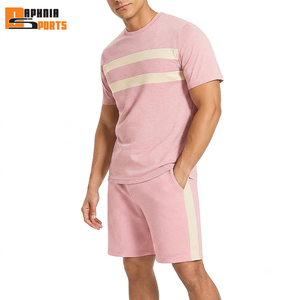 Ensemble de survêtement unisexe léger pour l'été, style streetwear, personnalisable, t-shirt à col rond et manches courtes, short imprimé, techniques de fabrication pour hommes - Product Image 5