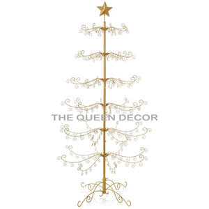 Factory Customizable Aluminum Metal Unique Shape Gold Finished Christmas Display Stand Led Lighting Metal - Product Image 5