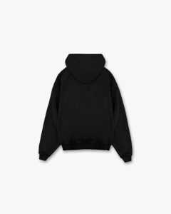 เสื้อฮู้ดสีดำทรงปกติ ผ้าฝ้ายฟลีซ 100% เป็นมิตรกับสิ่งแวดล้อม ดีไซน์กระเป๋าแบบพิเศษ ไซส์ XS สำหรับทุกเพศ สไตล์สตรีทแวร์สำหรับฤดูใบไม้ร่วง - Product Image 2