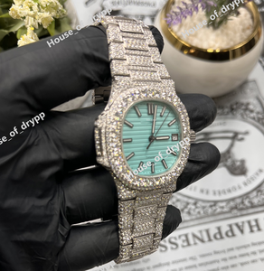 Reloj de Lujo con Diamantes Moissanite VVS, Estilo Hip Hop, Brillante, de Acero Inoxidable, para Hombre y Mujer, Ideal para Fiestas - Product Image 2