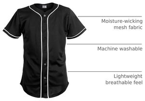 Camiseta de Béisbol Personalizada para Hombre, Casual, con Botones, Manga Corta, Uniforme Deportivo para Softbol - Product Image 4