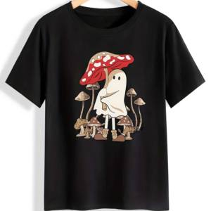 Camiseta de algodón con cuello redondo para mujer, camiseta holgada con estampado de chica y manga corta con cuello redondo, camiseta informal de verano para mujer - Product Image 6