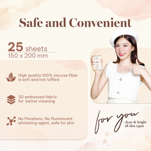 Eco Wipes Lingettes démaquillantes féminines de haute qualité Parfum de concombre Coton Matériel 20x15 Taille-Doux Nettoyage efficace de la peau - Product Image 3