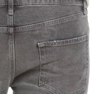 Jean décontracté pour homme coupe droite avec logo personnalisé 100% coton respirant, tenue quotidienne élégante - Product Image 5