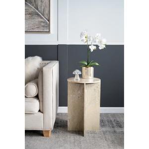 Mesa Auxiliar con Forma de Trébol Esculpido, Superficie Texturizada, Forma Cilíndrica Audaz y Diseño Contemporáneo para Bares - Product Image 5