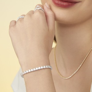 8.8CT Round Lab Grown Diamond Tennis Bracelet 9K White <b>Gold</b> Wholesale <b>Solid</b> <b>Gold</b> Fine Jewelry Manufacturer - Product Image 2