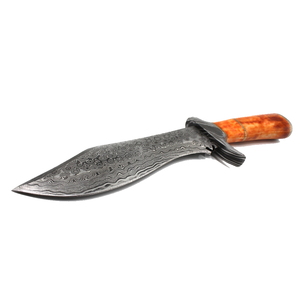 Cuchillo Bowie FOX IMPEX de Acero de Damasco con Mango de Madera, Diseño Compacto Personalizado, Duradero, para Supervivencia, Caza, Camping y Actividades al Aire Libre, de Alta Calidad - Product Image 2