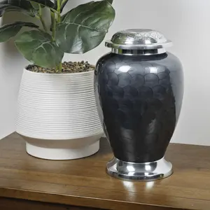 Urna Funeraria de Aluminio con Acabado Perla Gris para Cenizas Humanas, Urna Conmemorativa de Metal al por Mayor, Tamaño Adulto, Recuerdo para Guardar Cenizas - Product Image 3