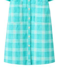 Vestido Camisero Largo a Cuadros Turquesa para Mujer, con Botones, Estilo Casual, Midi, Manga Larga, Personalizado, Venta al Por Mayor - Product Image 6