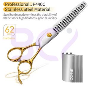 Service OEM ODM de qualité supérieure, nouvelle arrivée, ciseaux à cheveux tendance pour la création de styles, avec dents affûtées pour un mélange de cheveux lisse. - Product Image 3