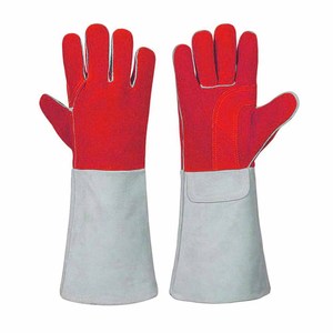 Gants de soudage en cuir de vachette pleine fleur de haute qualité, résistants à la chaleur et aux étincelles, pour la lutte contre les incendies et le barbecue, vente en gros - Product Image 3