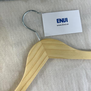 Ventes chaudes, cintres en bois de pin écologiques et durables, à un seul niveau, pour armoire, salle de bain, salon, utilisation multifonctionnelle, vêtements en vrac, crochet - Product Image 6