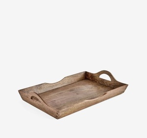 High Quality Modern Acacia Wooden Serving <b>Tray</b> with Handles Eco-Friendly Household Restaurant Food <b>Breakfast</b> <b>Tray</b> - Product Image 1
