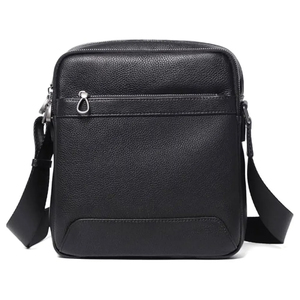 Sac bandoulière unisexe en cuir véritable avec fermeture éclair, sangle amovible, style vintage, couleur personnalisable, durable, capacité 20-36L - Product Image 2