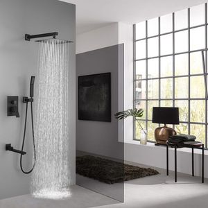 Set Doccia Lusso Quadrato da 10 Pollici con Miscelatore a Pioggia, Sistema Doccia Completo da 10 Pollici per Bagno - Product Image 5