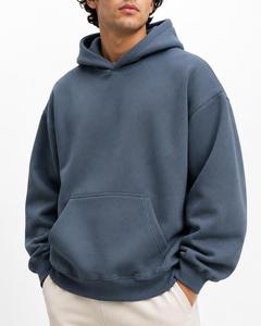 Sweat-shirt à capuche en molleton pour homme, manches classiques, 100 % coton, couleur unie, coupe ample, poche avant, décontracté, pour l'hiver, respirant, ODM - Product Image 5