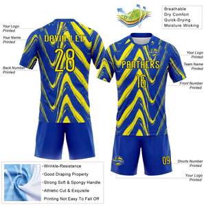 OEM Sublimated 100% Polyester Athletic Jersey Set Wholesale Team Uniform <b>Custom</b> Training Shorts Club Sportswear Apparel Wear Set - Product Image 4