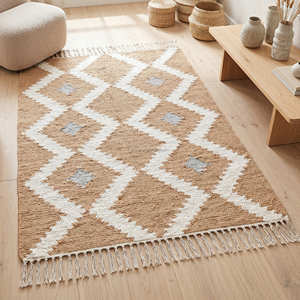 Black Diamond Wool Kilim Area <b>Rug</b> for Living Room Scandinavian Modern Farmhouse & <b>Rustic</b> Home - Product Image 5