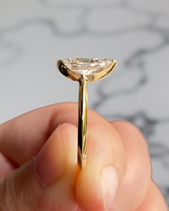 1.02CT Pear Cut Natural Diamond Premium <b>Ring</b> For Women's H SI1 Clarity 18K Solid Gold Wedding Party Surprise Gift For Lovers - Product Image 3
