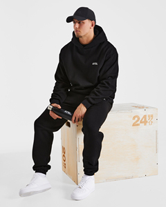 Pulls à capuche en jersey tricoté uni, élégants et tendance pour hommes, 100% coton, confortables, coupe décontractée, vêtements d'hiver respirants - Product Image 6