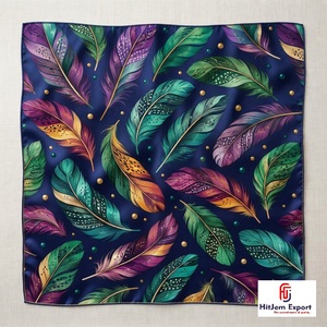 Custom Printed Square Tassel <b>Scarf</b> High Quality Soft Lightweight OEM ODM Manufacturer Socotra Custom Fabric Products - Product Image 5