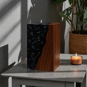 Urna de Lujo Hecha a Mano con Resina de Perla y Madera de Nogal, Recuerdo Conmemorativo Moderno - Product Image 2