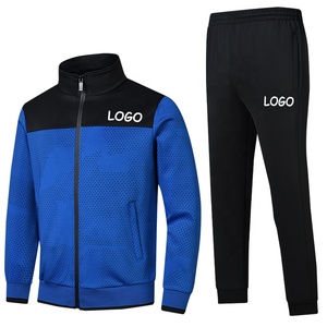 Survêtement de jogging et d'entraînement pour homme à manches longues, personnalisé avec logo OEM, uni, entièrement zippé, pour fitness et course à pied, avec fermeture éclair intégrale, vêtements de sport pour homme - Product Image 3