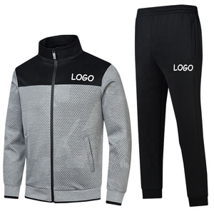Survêtement de jogging et d'entraînement pour homme à manches longues, personnalisé avec logo OEM, uni, entièrement zippé, pour fitness et course à pied, avec fermeture éclair intégrale, vêtements de sport pour homme - Product Image 5