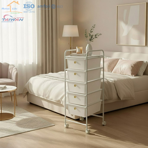 Chariot de rangement à 5 niveaux, fabriqué à Taïwan, organisateur multifonctionnel pour salon de beauté, maison, bureau - Product Image 4