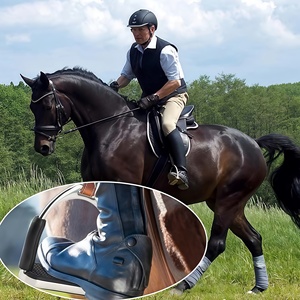 Étriers de cheval en acier inoxydable robustes, antidérapants, à large surface de contact, conception de sécurité, équipement d'équitation durable - Product Image 5