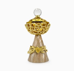 Luxury Gold Metal <b>Bakhoor</b> Burner Mabkhara Arabic <b>Oud</b> Incense Burner Sandalwood Base Home Fragrance Decor Custom Logo Option - Product Image 2
