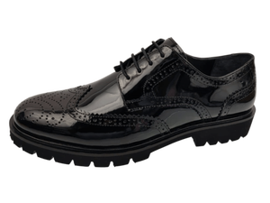 Zapatos Oxford Deportivos Negros para Hombre Dlords Larry Derby, con Cordones, Forro de Cuero Genuino Transpirable y Suela de Goma - Product Image 2