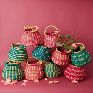 Cestas Bolga de Material Natural, Cesta de Vietnam de Color Natural de Pasto Marino, Fabricante de Artesanías DHT - Product Image 6