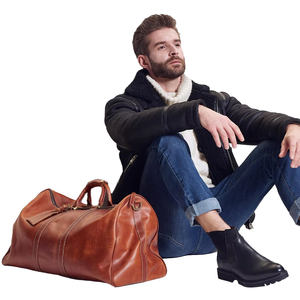 Housse d'ordinateur portable légère en cuir véritable marron vintage avec poignée souple et fermeture éclair, compatible sac à dos 2035L, pour ordinateurs portables 13-15 pouces, usage quotidien - Product Image 1