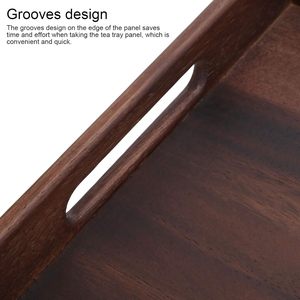 Bandeja de madera con asa de metal, bandeja de cocina, bandeja rústica, bandeja de madera dura, bandeja decorativa, bandeja para comida, bandeja para té - Product Image 3