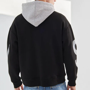 Sweat à capuche décontracté pour homme, anti-plis, en polaire écologique, imprimé Asali, respirant, en coton et polyester - Product Image 3