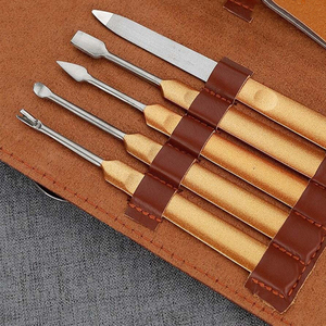 Manicure Set 10 in 1 Full Function Kit Professional Stainless Steel Pedicure Sets With Leather Portable <b>Case</b> Idea Gift OEM - Product Image 3