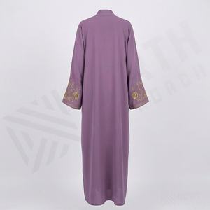 Fabricantes de Ropa Abaya, Vestido Musulmán Personalizado para Mujer, Abaya Kaftan Personalizada, Color Personalizado, Abaya con Bordado Dorado, Nueva - Product Image 2