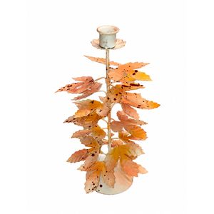 Portavelas de Metal Hecho a Mano, Moderno y Artístico, con Diseño de Hoja Verde, para Velas de Té, Centro de Mesa Decorativo para Bodas - Product Image 4