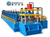 Machine de profilage de garde-corps à grande vitesse GrandForce, à double et triple vague commutables, avec moteur complet pour garde-corps routier