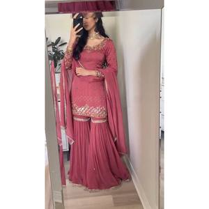 Designer Women's Top-Bottom and Dupatta <b>Set</b> with Heavy <b>Embroidery</b> Sequence Work - Product Image 3