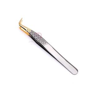 Custom Made High Quality Stainless Steel Eyelash Tweezers Beauty <b>Tool</b> Reusable Applicator JIMED SURGICAL Model JI-2029 <b>Top</b> - Product Image 2