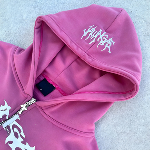 Wholesale Price 100% Cotton Premium Quality Streetwear Zipper Sweatshirt Customized Screen Printed Y2K <b>Zip</b>-<b>Up</b> <b>Hoodies</b> for Unisex - Product Image 3