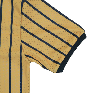 Camiseta de Béisbol Vintage a Rayas de Malla, Estilo 1906, Bordada en la Parte Delantera, Cuello Redondo, Manga Corta, Estilo Adulto, Poliéster Transpirable - Product Image 3