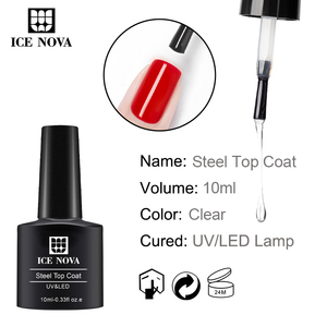 ICE NOVA Haute Brillance Grand Volume Sans Essuyage Sans Bâton Chrome Gel Top <span class=keywords><strong>Coat</strong></span> En Gros Acier Top <span class=keywords><strong>Coat</strong></span> Vernis À Ongles - Product Image 2