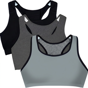 Women's Sports Bra Pack Black Gray <b>Red</b> <b>High</b> Support Quick Dry Workout Yoga <b>Top</b> - Product Image 4