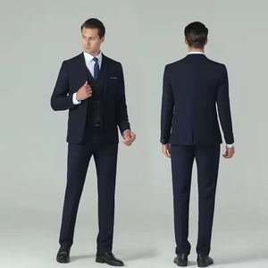 Traje de Negocios Jinteng para Hombre, Corte Entallado, Tallas Grandes, Tres Piezas, Cierre de un Botón, Transpirable e Impermeable, Incluye Chaqueta, Chaleco y Camisa - Product Image 3