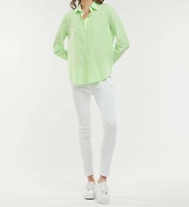 Camisa a Rayas con Aspecto Seersucker, Confeccionada en Algodón Texturizado, con una Silueta Favorecedora, Camisas para Mujer - Product Image 5