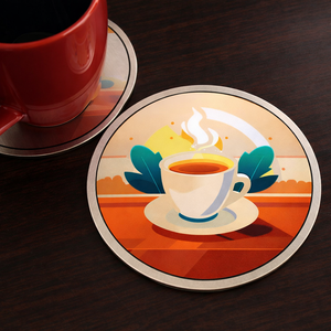 Cadeaux promotionnels OEM, sous-verres métalliques personnalisés avec logo - Product Image 5